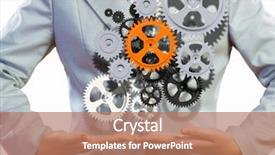  Presentation with holding hands - Beautiful presentation theme featuring intelligence brain function - close up image of businesswoman backdrop and a coral colored foreground