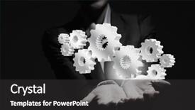  Presentation with intelligence - Presentation theme having intelligence brain function - close up of businesswoman holding background and a  colored foreground