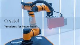  Presentation with intelligence - Presentation enhanced with intelligence-machine-working-in-mobile background and a light blue colored foreground