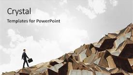  Presentation with intelligent agents - Theme consisting of intelligent agents - businessman walking on career ladder background and a white colored foreground