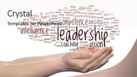  Presentation with strategy management - Slide deck with intelligent coragous - concept or conceptual business leadership background and a  colored foreground