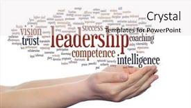  Presentation with strategy management - PPT theme with intelligent coragous - concept or conceptual business leadership background and a  colored foreground