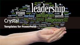  Presentation with strategy management - Beautiful slide deck featuring intelligent coragous - concept or conceptual business leadership backdrop and a  colored foreground