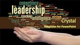  Presentation with strategy management - Colorful slide set enhanced with intelligent coragous - concept or conceptual business leadership backdrop and a tawny brown colored foreground