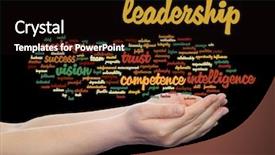  Presentation with strategy management - Slide set enhanced with intelligent coragous - concept or conceptual business leadership background and a  colored foreground