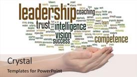  Presentation with strategy management - PPT theme with intelligent coragous - concept or conceptual business leadership background and a soft green colored foreground