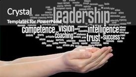  Presentation with strategy management - Beautiful slide deck featuring intelligent coragous - concept or conceptual business leadership backdrop and a  colored foreground