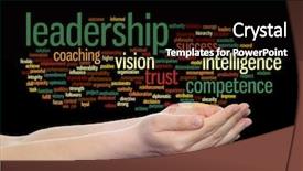  Presentation with strategy management - PPT theme consisting of intelligent coragous - concept or conceptual business leadership background and a  colored foreground