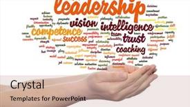  Presentation with strategy management - Audience pleasing slide deck consisting of intelligent coragous - concept or conceptual business leadership backdrop and a  colored foreground