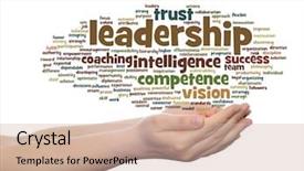  Presentation with strategy management - Presentation theme featuring intelligent coragous - concept or conceptual business leadership background and a  colored foreground