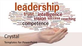  Presentation with strategy management - Presentation theme having intelligent coragous - concept or conceptual business leadership background and a  colored foreground