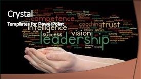  Presentation with strategy management - Slide set consisting of intelligent coragous - concept or conceptual business leadership background and a black colored foreground