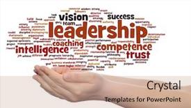  Presentation with strategy management - Presentation enhanced with intelligent coragous - concept or conceptual business leadership background and a  colored foreground