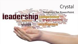  Presentation with strategy management - Colorful slide deck enhanced with intelligent coragous - concept or conceptual business leadership backdrop and a white colored foreground