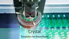  Presentation with inspection - Theme enhanced with intelligent machin vision - sensor scanning camera inspection control background and a seafoam green colored foreground