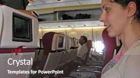  Presentation with aromatherapy salon - Colorful slides enhanced with intelligent transportation systems - airplane salon woman backdrop and a dark gray colored foreground