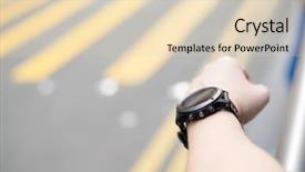  Presentation with intelligent transportation systems - Slides with intelligent transportation systems - man wearing smart watch background and a lemonade colored foreground