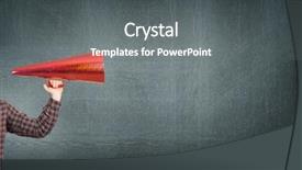  Presentation with trumpet - Slides having intensify - guy make announcement in trumpet background and a  colored foreground