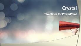  Presentation with europeskt man - Audience pleasing PPT theme consisting of intensify - man shouting in pape cone backdrop and a  colored foreground