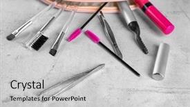  Presentation with correction - Slide deck consisting of intensify - set of tools for eyebrow background and a  colored foreground