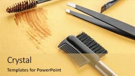  Presentation with correction - Beautiful presentation theme featuring intensify - tools for eyebrow dyeing backdrop and a  colored foreground
