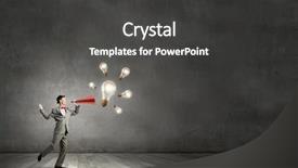  Presentation with paper - Beautiful PPT layouts featuring intensify - young businessman screaming emotionally backdrop and a  colored foreground