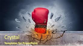  Presentation with hits miss fingering images - Cool new presentation theme with intensity - big hand hits intense backdrop and a  colored foreground