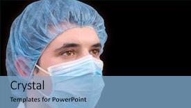  Presentation with medical worker - Audience pleasing slide deck consisting of intensity science - medical worker backdrop and a  colored foreground