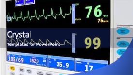  Presentation with urgent care - Presentation having intensive care unit cardiac monitor background and a navy blue colored foreground