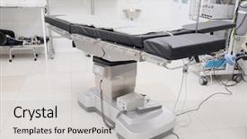  Presentation with operation room - Audience pleasing slide set consisting of intensive terapy - interior of an operation room backdrop and a light gray colored foreground