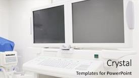  Presentation with operation room - Cool new PPT layouts with intensive terapy - interior of an operation room backdrop and a light gray colored foreground
