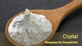  Presentation with ginseng - PPT theme with intensive terapy - white rice and chinese ginseng background and a tawny brown colored foreground