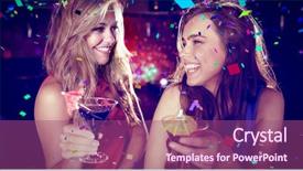  Presentation with flying - Slide deck with interact club - flying colours against pretty friends background and a violet colored foreground