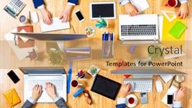  Presentation with team - Cool new PPT layouts with interacting-as-team-for-better backdrop and a coral colored foreground