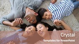  Presentation with social isolation - Beautiful theme featuring interacting while lying on rug backdrop and a coral colored foreground
