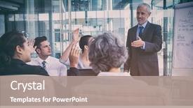  Presentation with coworkers - Cool new theme with interacting with coworkers during meeting backdrop and a coral colored foreground