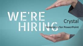  Presentation with blue business - Cool new presentation design with interacting with we re hiring backdrop and a light blue colored foreground