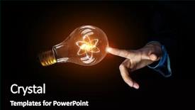  Presentation with renewable energy atmospheric pollution concept - Cool new PPT layouts with interaction molecular - concept of electric energy backdrop and a  colored foreground