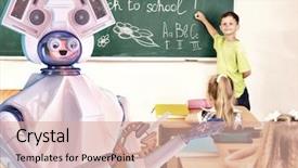  Presentation with kids intelligence - Presentation design with interactive ai online artificial intelligence background and a coral colored foreground