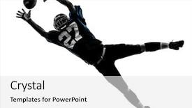  Presentation with american football - Presentation having sankt jacobs kyrka church background and a coral colored foreground