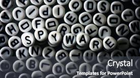  Presentation with software - Cool new slides with intercept - spyware creeping in other software backdrop and a dark gray colored foreground