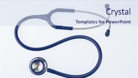  Presentation with white pigeon against the blue - Amazing slides having intercept - stethoscope against white background backdrop and a  colored foreground