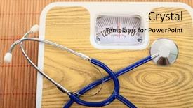  Presentation with weight control - Cool new presentation with intercept - stethoscope and balance symbol photo backdrop and a lemonade colored foreground