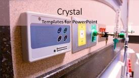  Presentation with hospital - Beautiful theme featuring intercom on a hospital wall backdrop and a  colored foreground