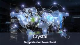  Presentation with mass media business technology internet - Audience pleasing presentation theme consisting of interconnection - connection technologies for business mixed backdrop and a tawny brown colored foreground