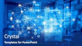  Presentation with connection - Cool new slides with interconnection - connection technologies for business mixed backdrop and a ocean colored foreground