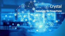  Presentation with connection - Presentation theme enhanced with interconnection - connection technologies for business mixed background and a teal colored foreground