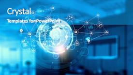  Presentation with connection - PPT theme with interconnection - connection technologies for business mixed background and a teal colored foreground