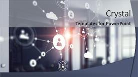  Presentation with connection - Audience pleasing theme consisting of interconnection - connection technologies for business mixed backdrop and a light gray colored foreground