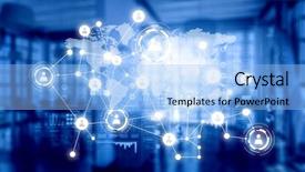  Presentation with connection - Presentation theme consisting of interconnection - connection technologies for business mixed background and a  colored foreground